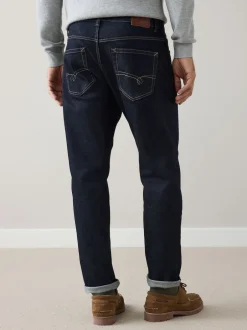 Next Bleu indigo rincé - Coupe fuselée régulière - Signature Selvedge jean Denim Jeans Online
