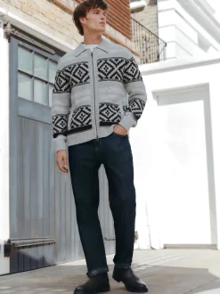 Next Bleu indigo rincé - Jean Denim Signature brossé douillet à Carreaux Outlet