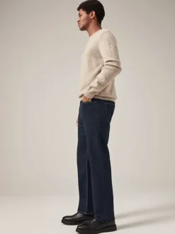 Next - Straight Fit Classic Jeans extensibles Bleu indigo rincé Outlet