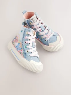 Next - Entraîneurs haut de gamme Bleu jean motif arc-en-ciel Best