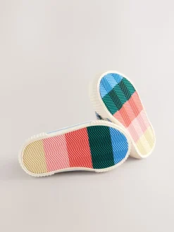 Next - Entraîneurs haut de gamme Bleu jean motif arc-en-ciel Best