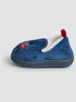 Jojo Maman Bébé - Chaussons Bleu London motif soldat