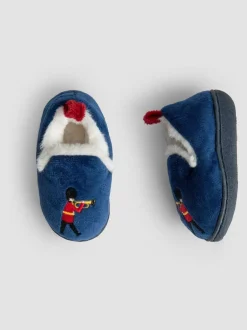 Jojo Maman Bébé - Chaussons Bleu London motif soldat