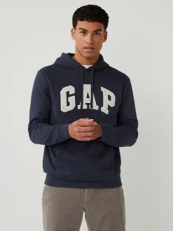 Gap - À enfiler - Sweat à capuche doublé en polaire avec logo Bleu marine Online