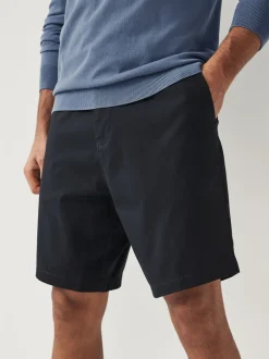 Next - Ajustement droit - Short chino stretch Bleu marine New