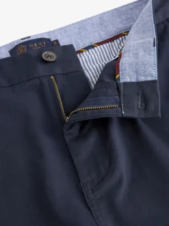 Next - Ajustement droit - Short chino stretch Bleu marine New