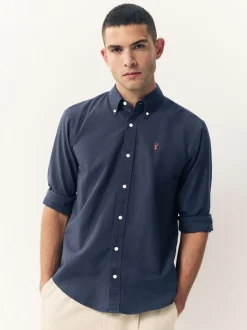 Next - Ajustement régulier - Chemise Oxford à manches longues Bleu marine