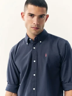 Next - Ajustement régulier - Chemise Oxford à manches longues Bleu marine