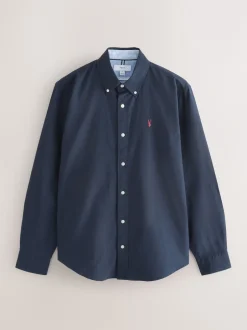 Next - Ajustement régulier - Chemise Oxford à manches longues Bleu marine