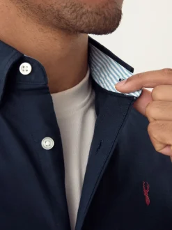 Next - Ajustement régulier - Chemise Oxford à manches courtes Bleu marine Best