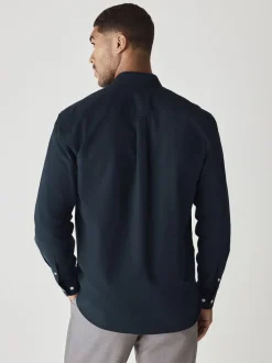 Next - Ajustement régulier - Chemise Oxford à manches longues Bleu marine New