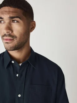 Next - Ajustement régulier - Chemise Oxford à manches longues Bleu marine New