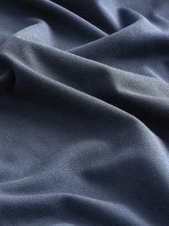 Next - Ajustement régulier - Polo à manches longues en piqué Bleu marine Sale