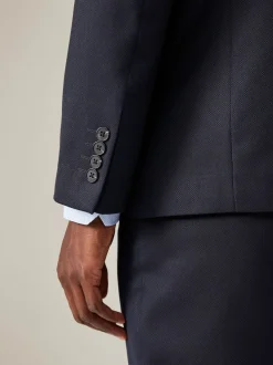 Next Bleu marine - - Veste de costume texturée Ajustement régulier Best