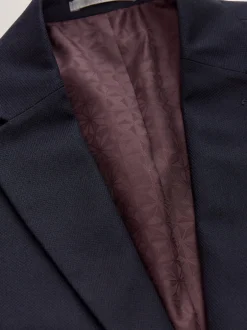 Next Bleu marine - - Veste de costume texturée Ajustement régulier Best