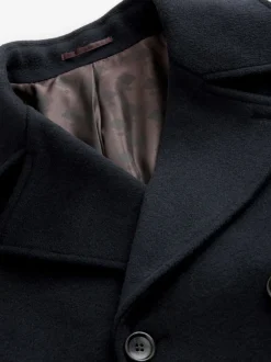 Next Bleu marine - Ajustement régulier - Caban N.premium doux au toucher en laine Best