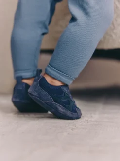 Next Bleu marine - Baskets à enfiler à lacets élastiques bébé (0-2mois)