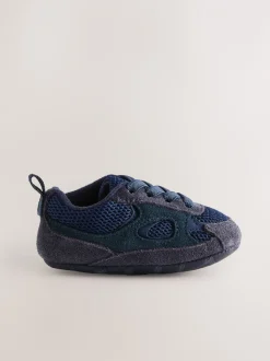 Next Bleu marine - Baskets à enfiler à lacets élastiques bébé (0-2mois)