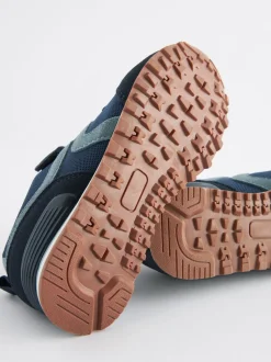 Next Bleu marine - Baskets à lacets élastiques à une bride New