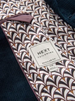 Next Bleu marine - Blazer en velours côtelé