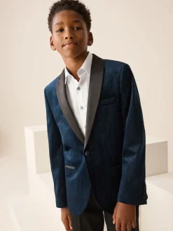 Next Bleu marine - Blazer en velours texturé (3-16ans) Hot