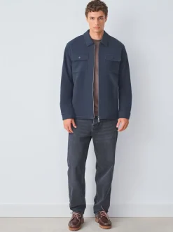 Next Bleu marine - Borg Veste-chemise doublée en polaire Best