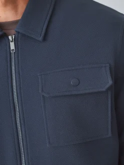 Next Bleu marine - Borg Veste-chemise doublée en polaire Best