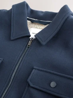 Next Bleu marine - Borg Veste-chemise doublée en polaire Best