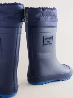Next Bleu marine - Bottes en caoutchouc fourrées New