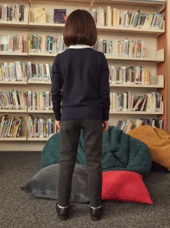 Next - Cardigan à col en V Cotton Rich School (3-16ans) Bleu marine