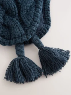 Next Bleu marine - Chapeau à pompon inca en maille torsadée (3mois-10ans) Best