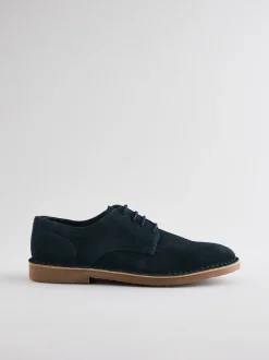 Next Bleu marine - Chaussures chukka en daim Discount