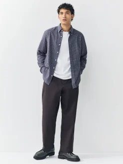 Next - Chemise à manches longues Check Bleu marine New