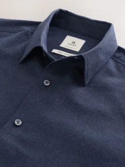 Next Bleu marine - Chemise élégante douce au toucher à manches longues Clearance