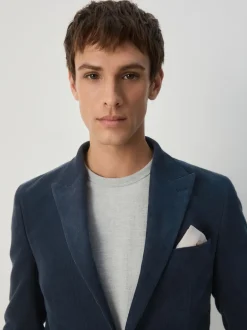 Next Bleu marine - Coupe ajustée Corduroy Costume Veste Best