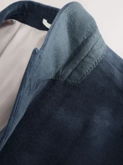 Next Bleu marine - Coupe ajustée Corduroy Costume Veste Best