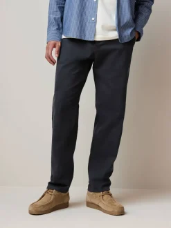 Next - Coupe fuselée régulière - Pantalon chino stretch Bleu marine New