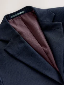 Next Bleu marine - - Veste de costume texturée Coupe sur mesure New