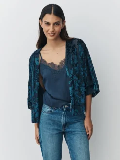 Next Bleu marine - Couverture Devore à manches courtes Sale