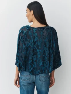 Next Bleu marine - Couverture Devore à manches courtes Sale