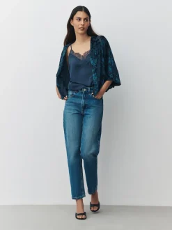 Next Bleu marine - Couverture Devore à manches courtes Sale