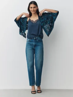 Next Bleu marine - Couverture Devore à manches courtes Sale