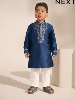 Next - Eid Kurta (3mths-16yrs) Bleu marine Discount