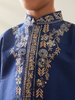 Next - Eid Kurta (3mths-16yrs) Bleu marine Discount