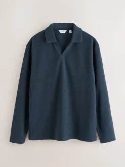 Next Bleu marine - Ensemble pyjama à col trophée à manches longues en éponge Discount