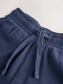 Next Bleu marine - Ensemble t-shirt et short texturé Manchester Courts (3-16ans)