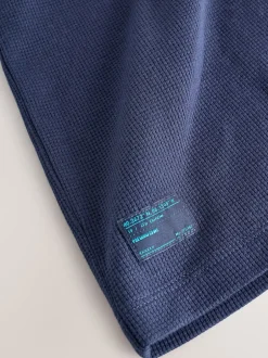 Next Bleu marine - Ensemble t-shirt et short texturé Manchester Courts (3-16ans)