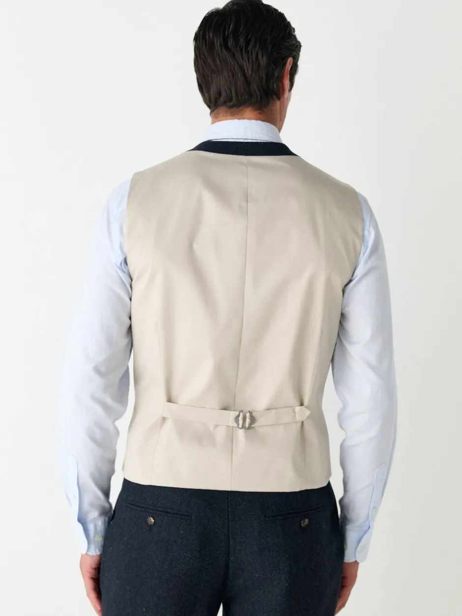 Next Bleu marine - Gilet de costume en laine à chevrons Blend Clearance