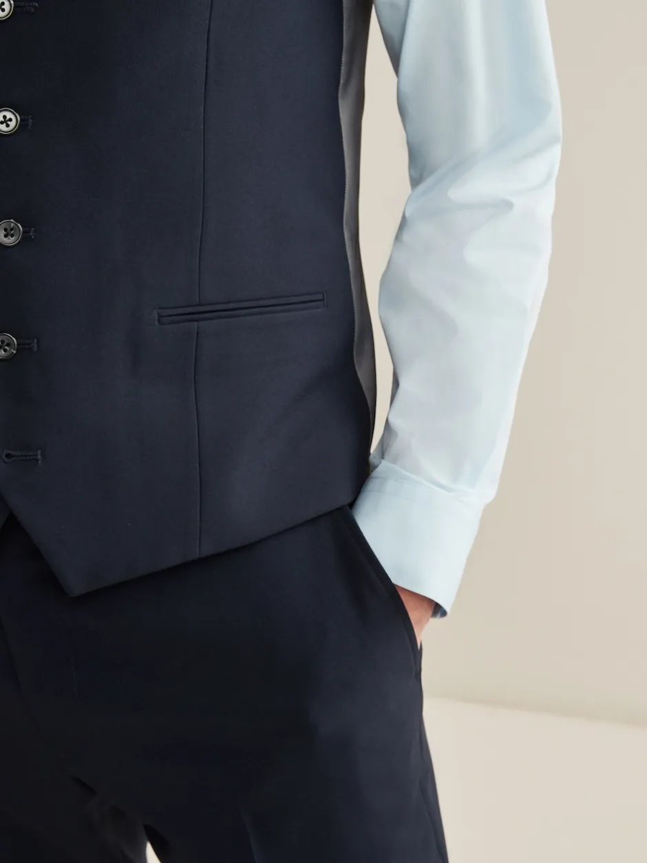Next Bleu marine - Gilet de costume essentiel à coupe régulière Best