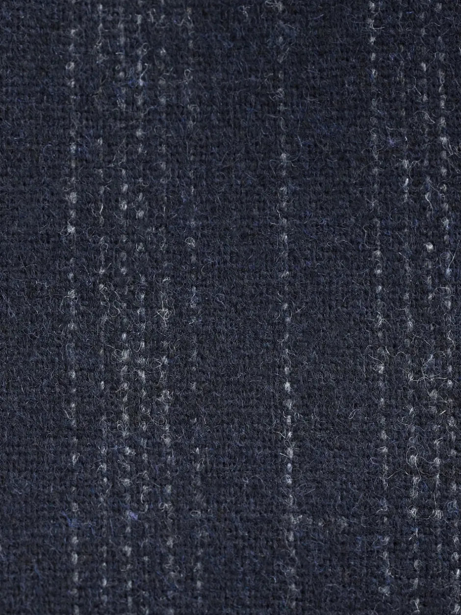 Next Bleu marine - Gilet de costume rayé en laine mélangée Online